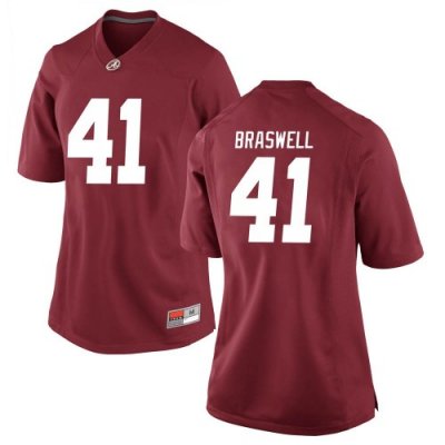 Women's Alabama Crimson Tide #41 Chris Braswell Crimson Game NCAA College Football Jersey 2403BRDA8